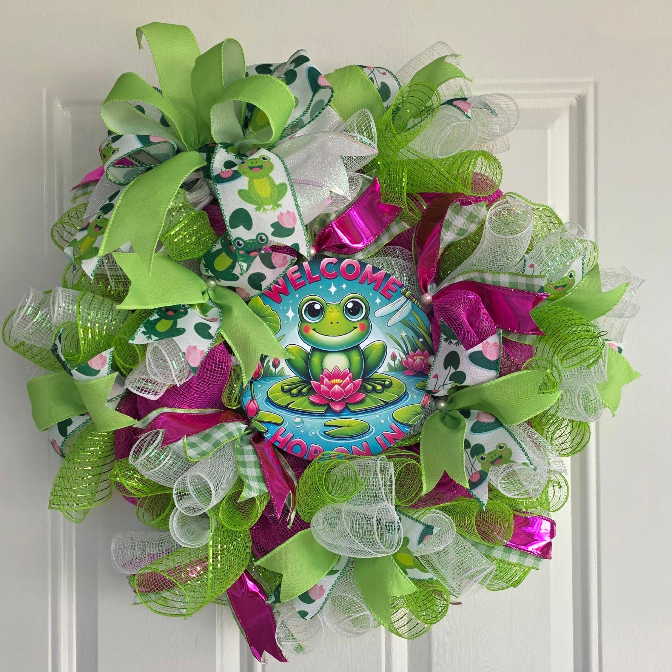 Whimsical Frog Wreath
