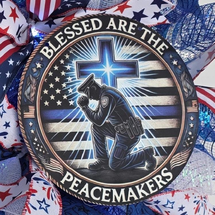 Patriotic Police Wreath