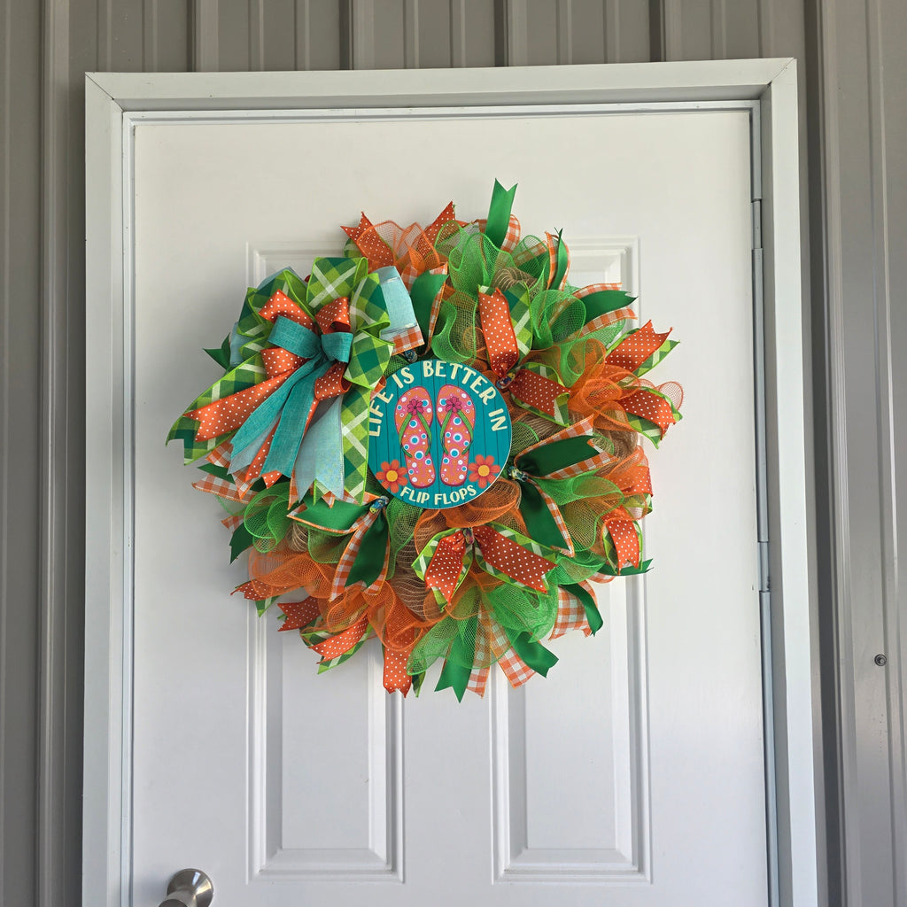 Life Is Better In Flip Flops Summer Wreath