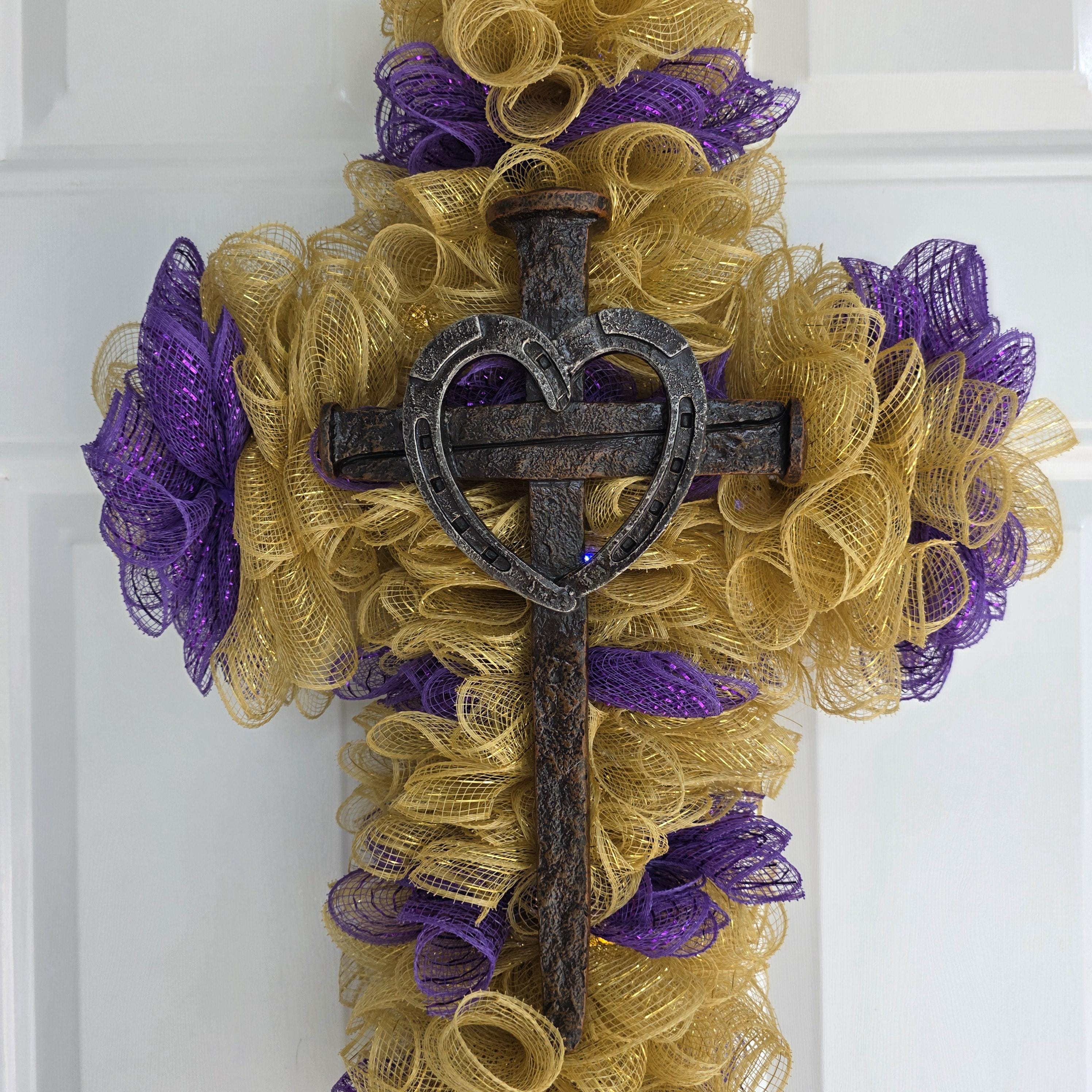 Rustic Faith Cross Wreath