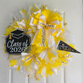 Yellow & White Graduation Wreath Class of 2026