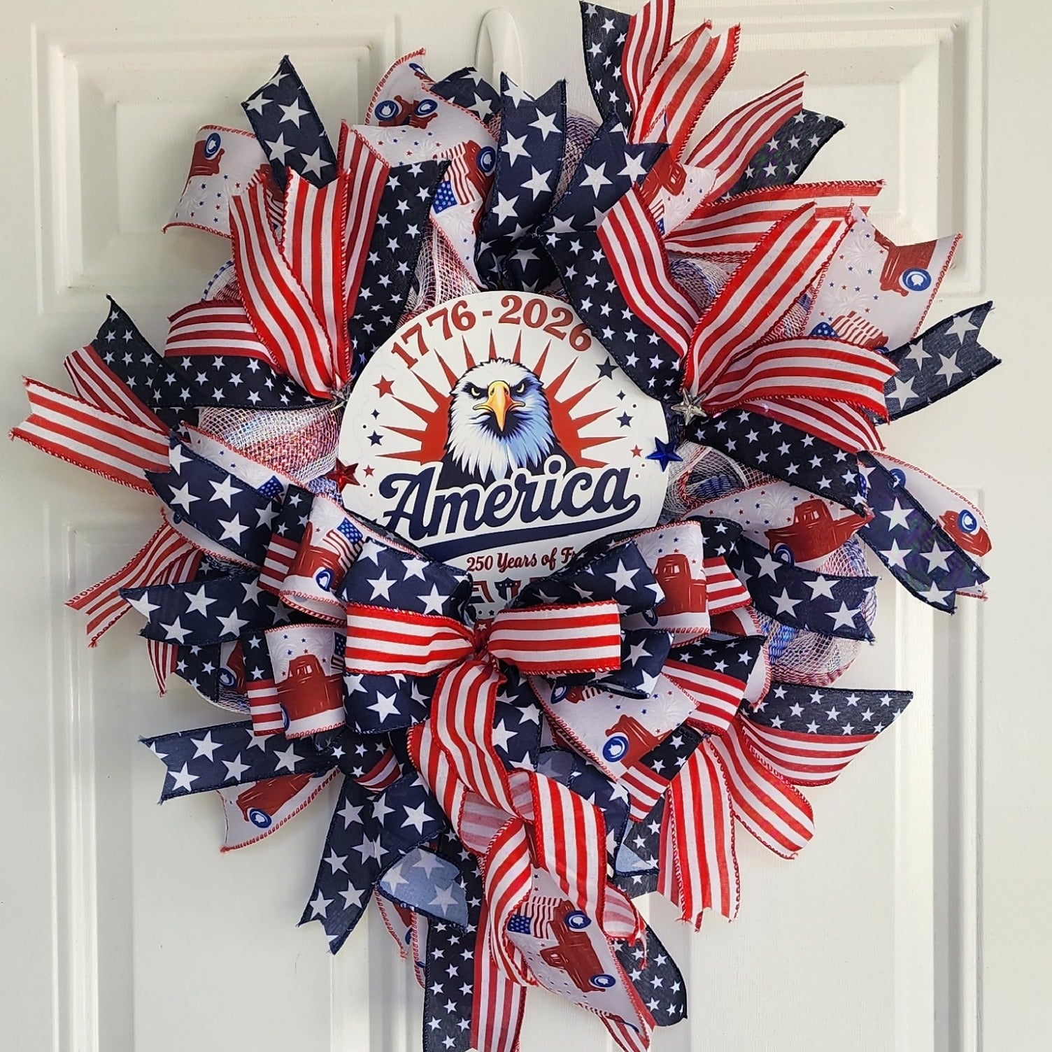 America 250 Years of Freedom Patriotic Wreath