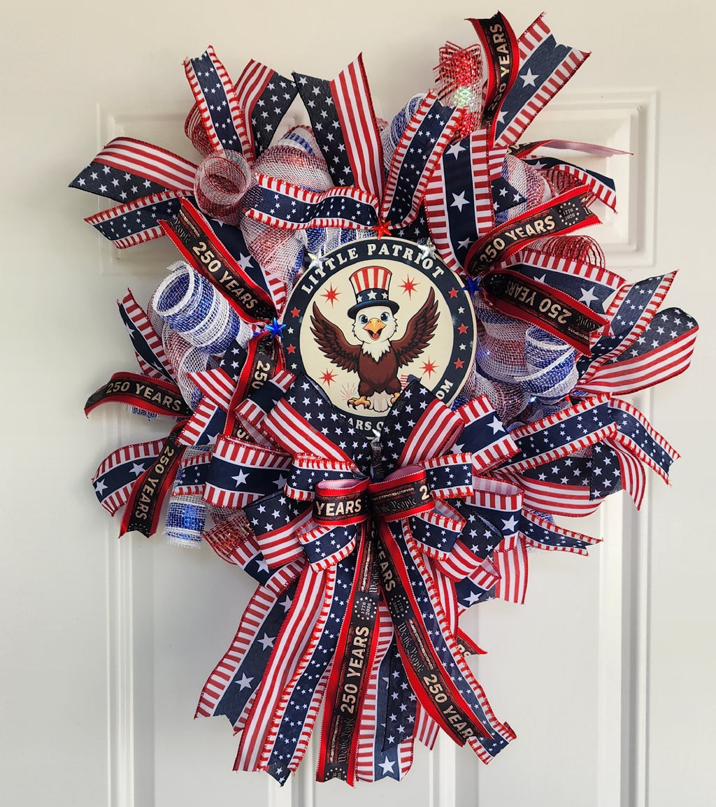 Patriotic Eagle Wreath — 250 Years America 1776–2026