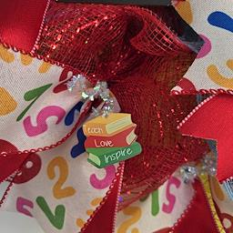 It's a Good Day to Do Math Wreath - lifestyle door view 1