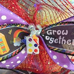 Art Studio Grow Together Teacher Door Swag - door display