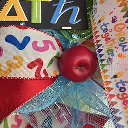 It's a Good Day to Do Math Wreath - full door display