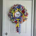 Autism Awareness Wreath - full wreath lifestyle