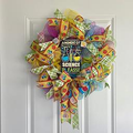 A Moment of Science Please Wreath - lifestyle door view