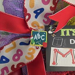 It's a Good Day to Do Math Wreath - lifestyle door view 2