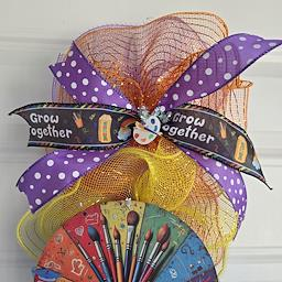 Art Studio Grow Together Teacher Door Swag - side view 1