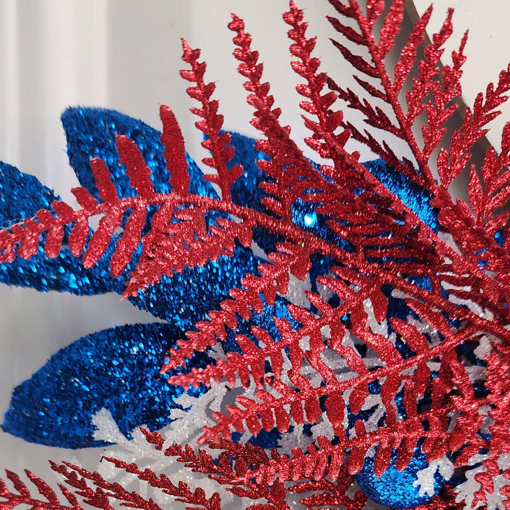 Patriotic Highland Cow Wreath