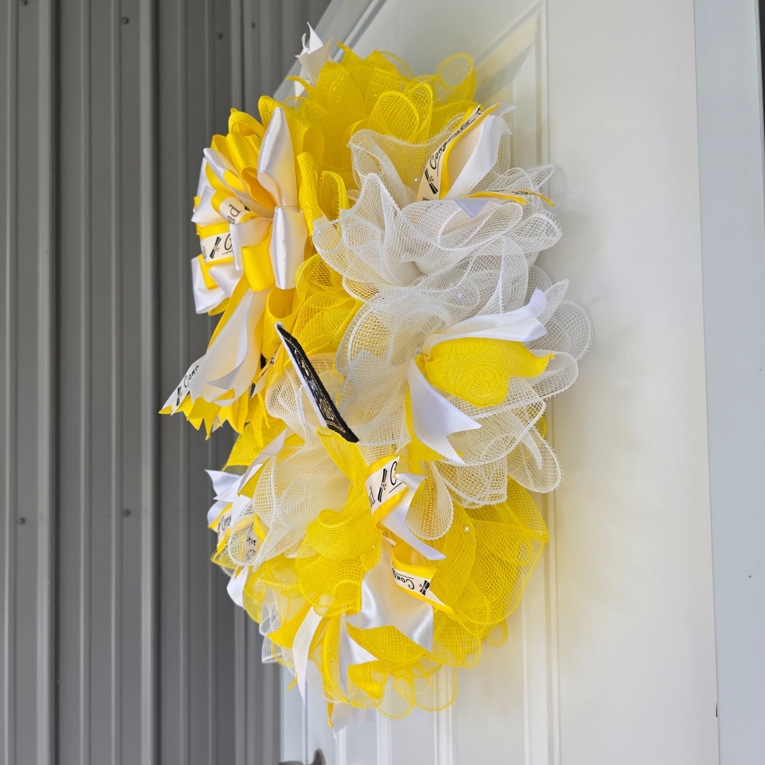 Yellow & White Graduation Wreath Class of 2026