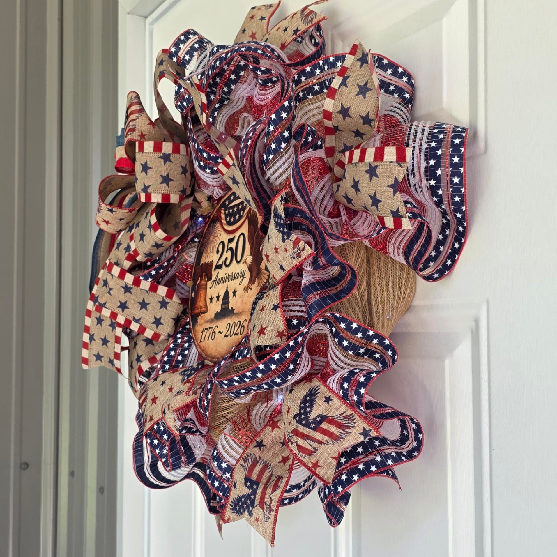 Right side view of America 250th Anniversary wreath