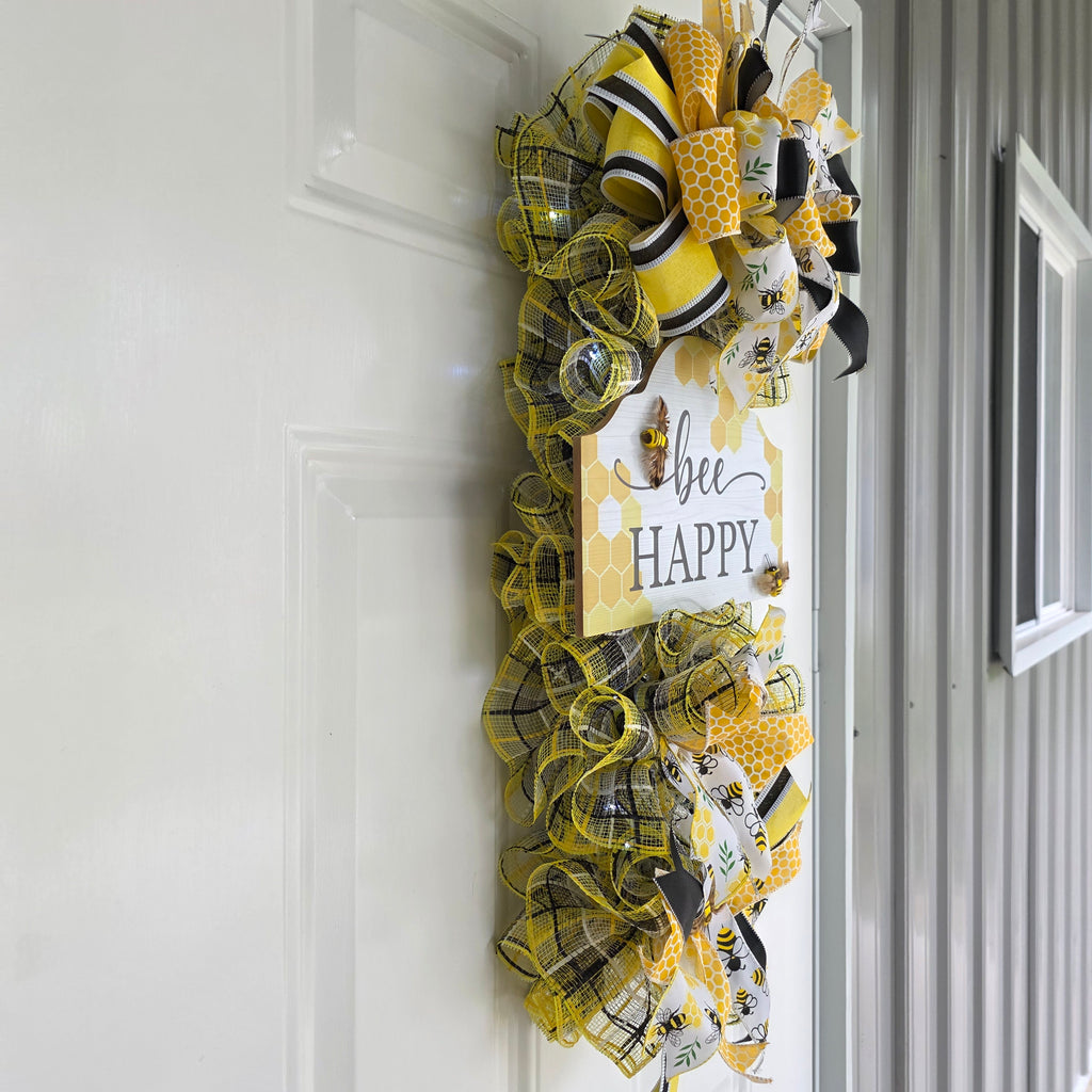 Bee Happy Door Swag