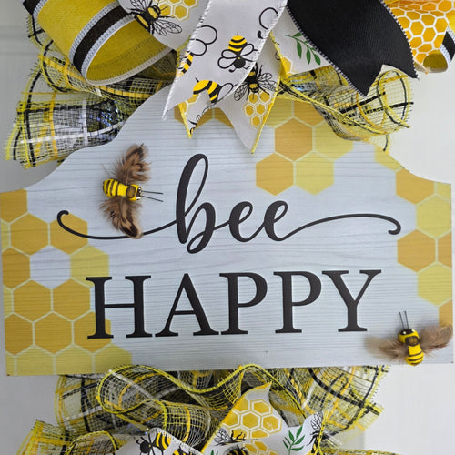 Bee Happy Door Swag