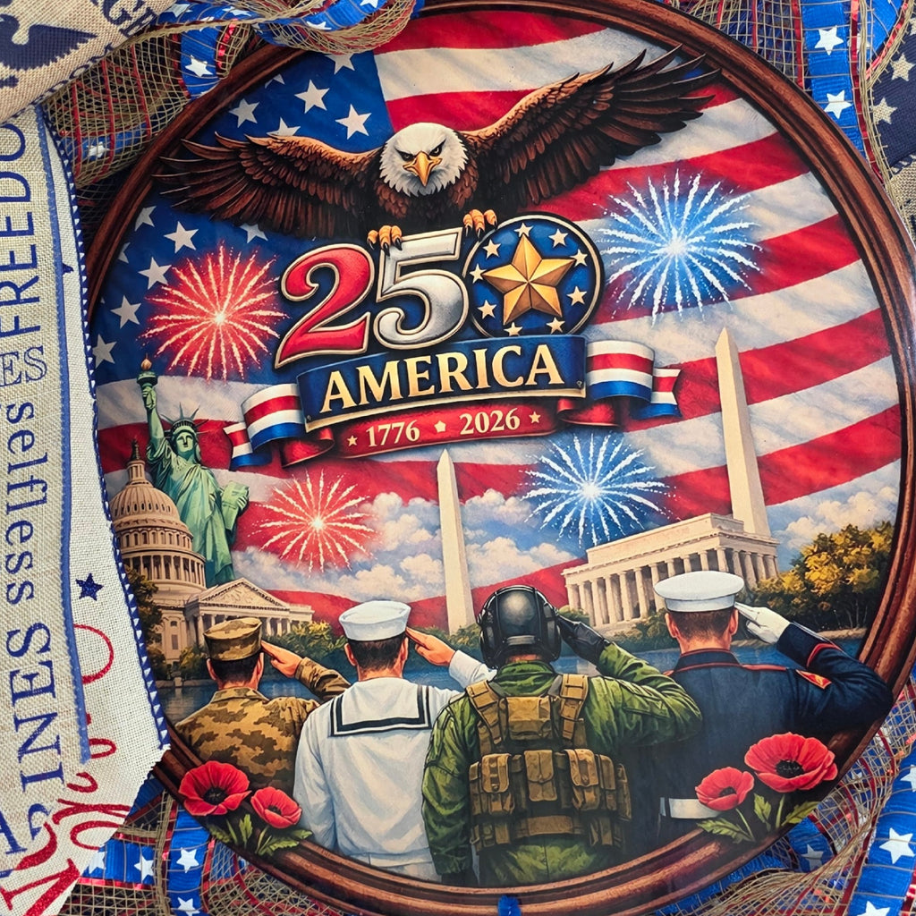 All Branches Military Pride Wreath – America 250th